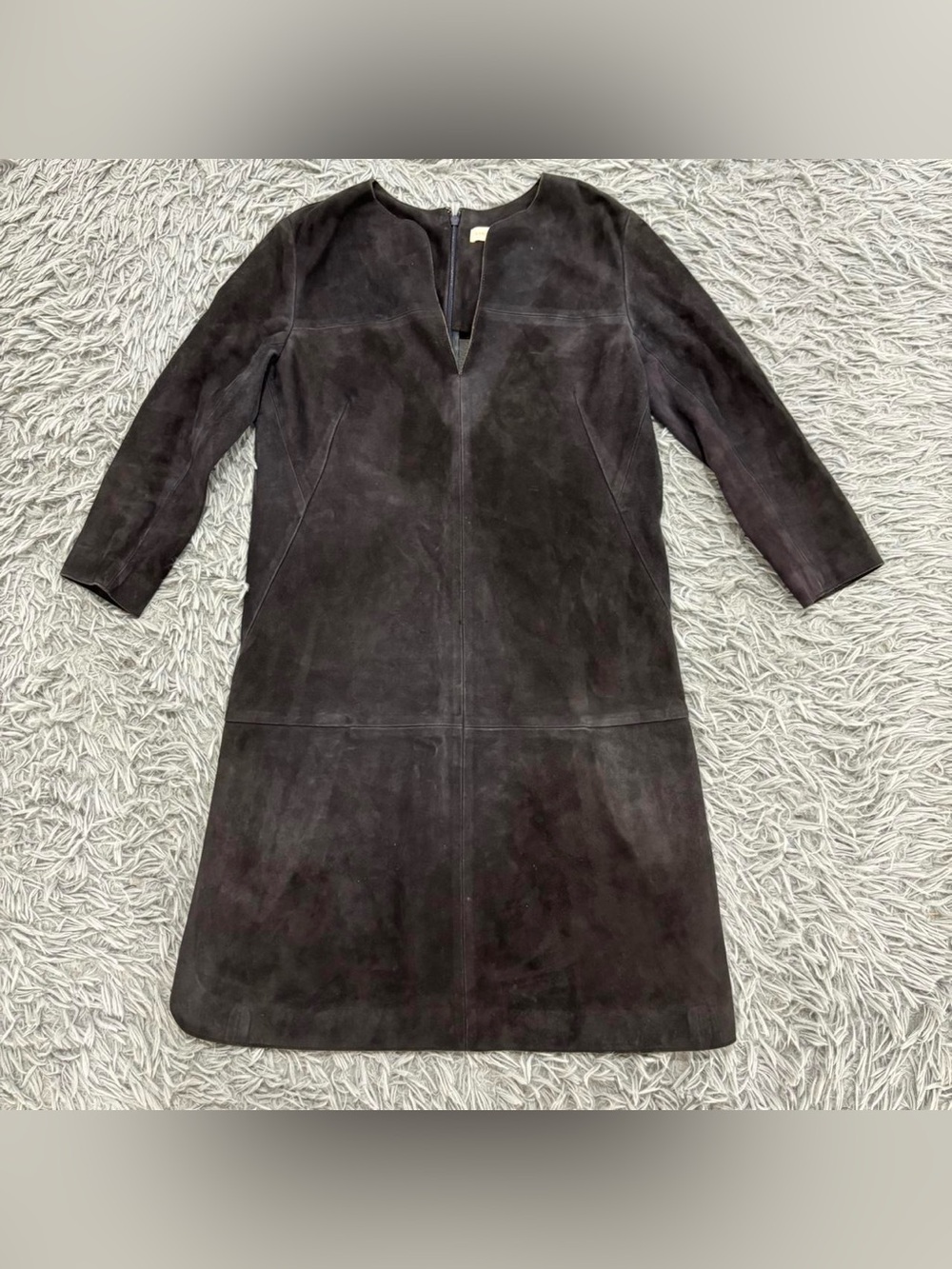 Tory Burch Women’s Black Suede 3/4 Sleeve Shift Dress Knee Length Size 0 Classy